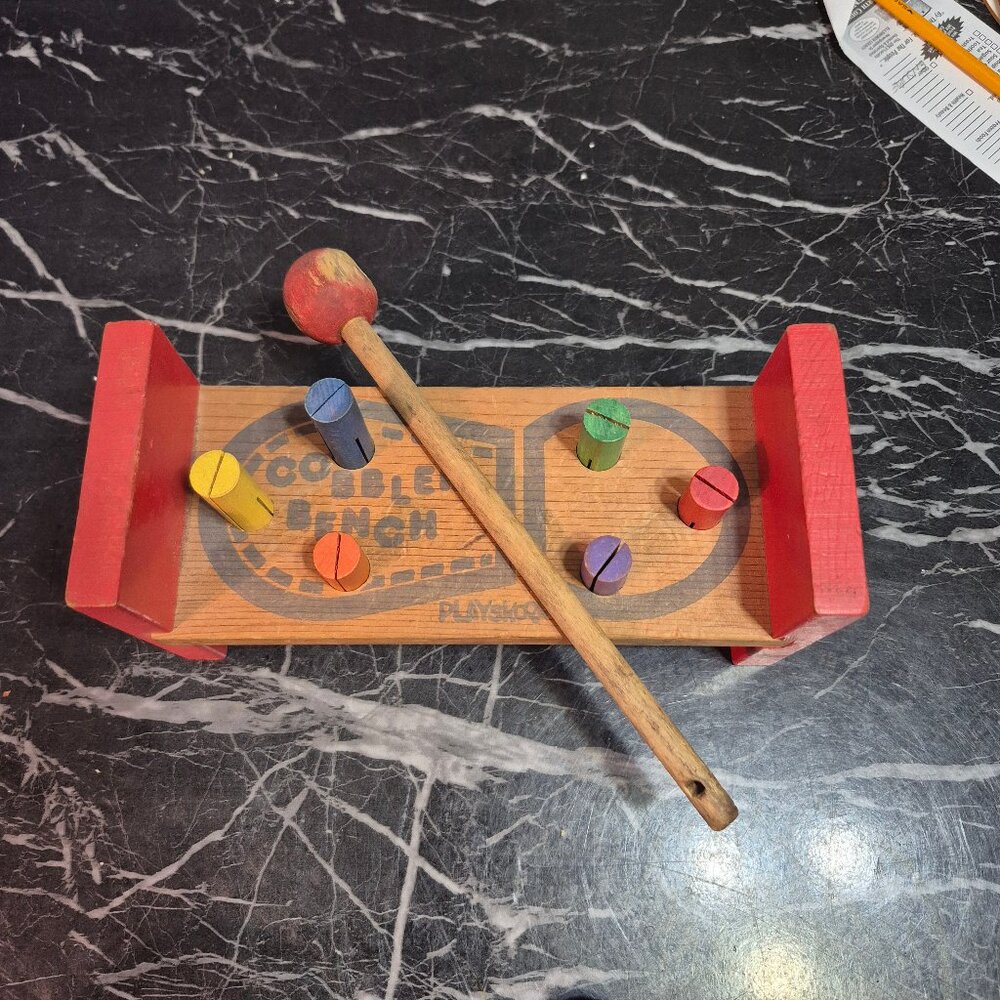 Very Vintage childs toy. Cobbler Bench.